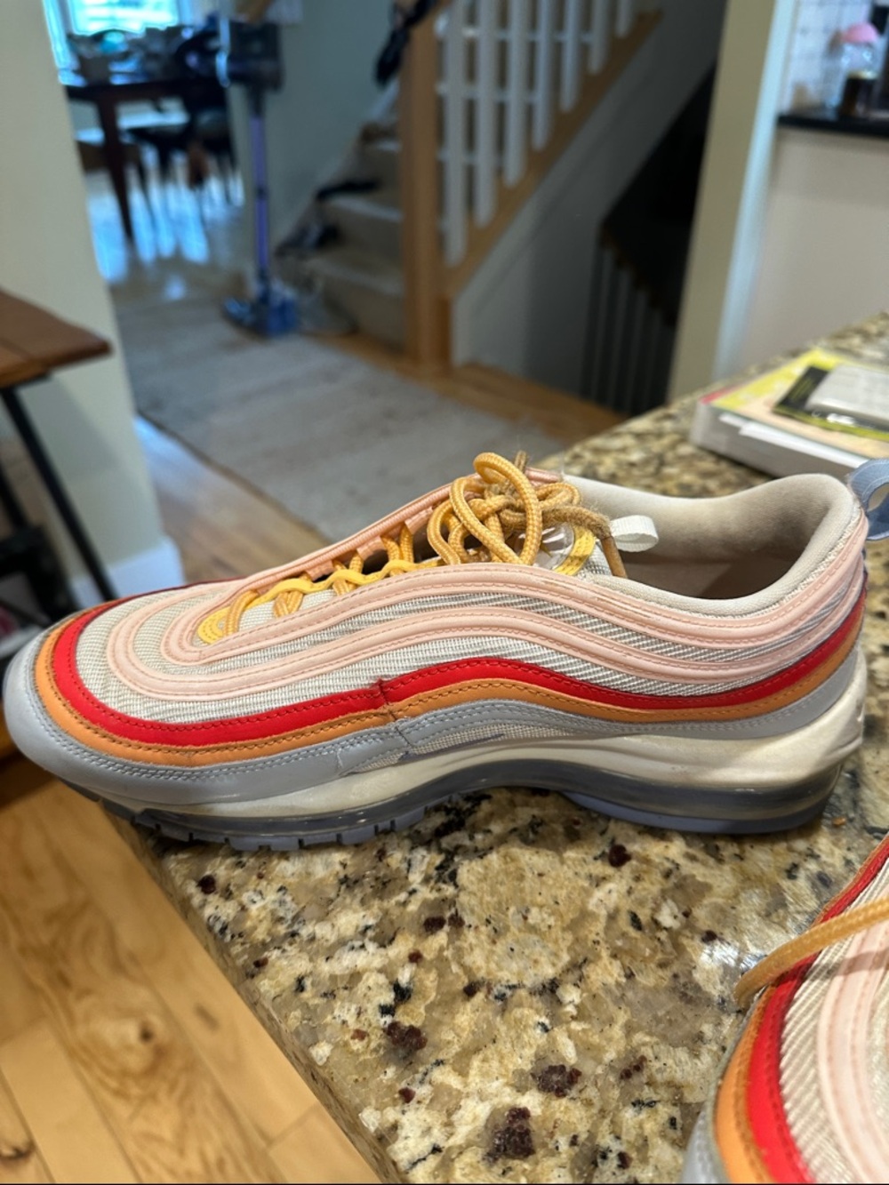 Nike Air Max 97 in Pink, Red & Yellow Wave